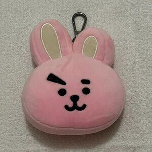 BT21 Cooky Plush Head Keychain, Pink